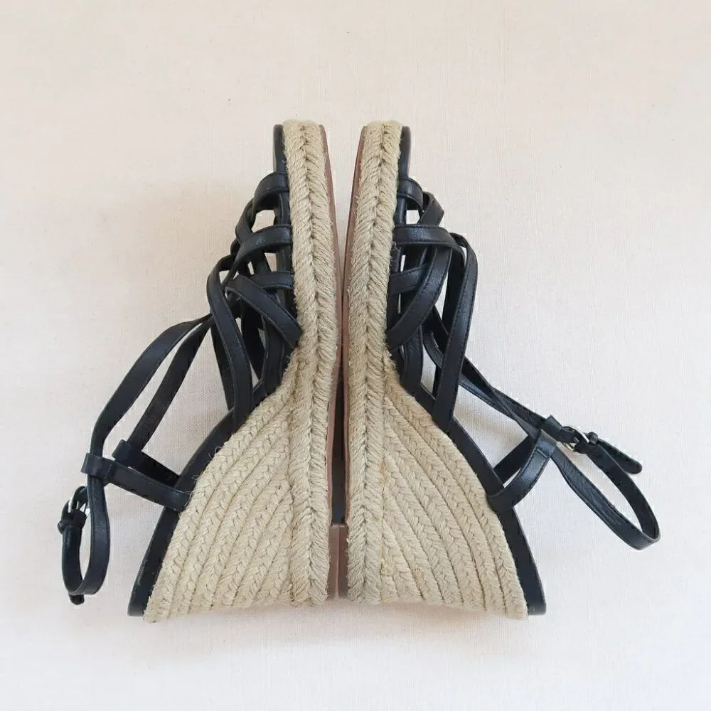 Cole Haan Leather Sandal Wedges Size 9